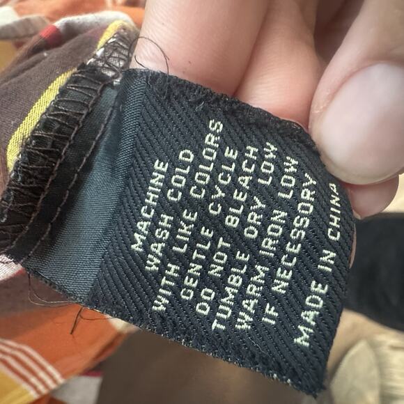 Smoke Rise Men's Plaid Button Down Shirt Orange, Yellow,brown Size XL - Picture 5 of 8